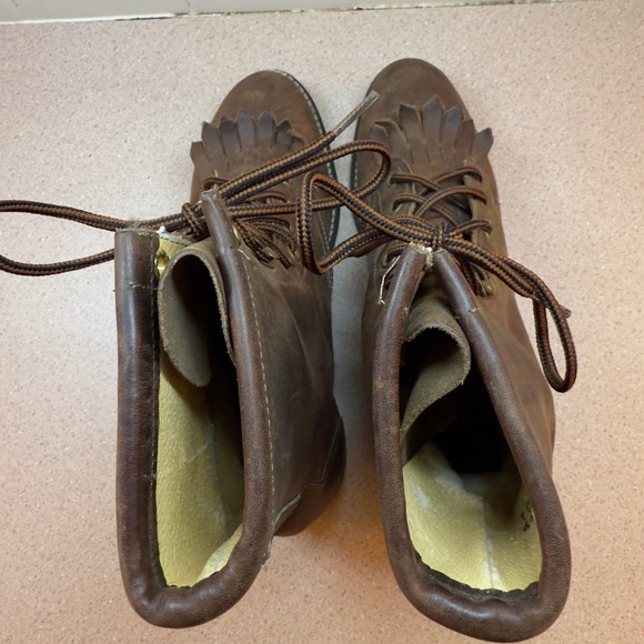 Vtg Laredo Womens Roper Leather Lace Up Western Boots with Kilties Size 7 M - Picture 4 of 10